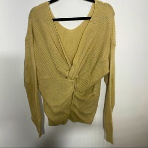 Cross back Tan Sweater